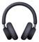 Een paar over-ear koptelefoons in zwart met een slanke, modern design, weergegeven tegen een eenvoudige achtergrond.