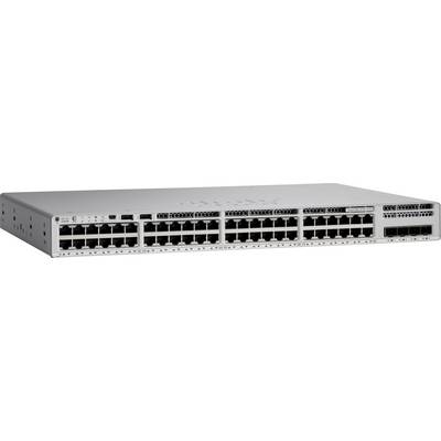 Een netwerkswitch met 48 Ethernetpoorten en 4 uplink-poorten, gebruikt voor het verbinden van apparaten in een lokaal netwerk.