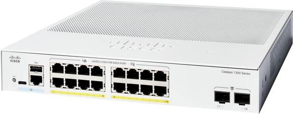 Cisco C1300-16FP-2G 1300 16-port GE Full PoE 19" netwerk switch  1000 MBit/s PoE-functie