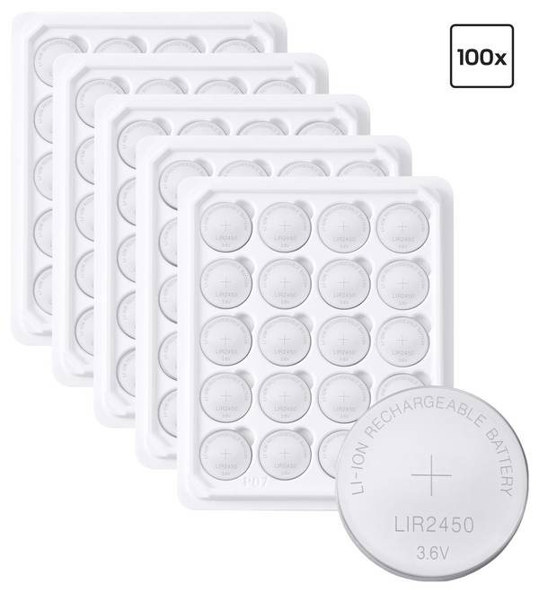 VOLTCRAFT  Oplaadbare knoopcel LIR2450 Lithium 120 mAh 3.6 V 100 stuk(s)