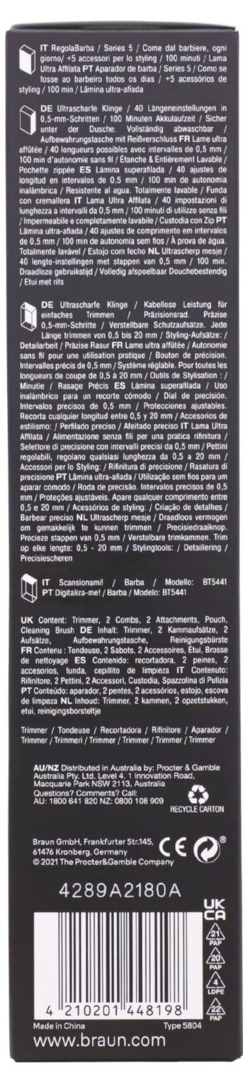 Braun Tondeuse, Baardtrimmer, Precisietrimmer-2