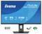 De afbeelding toont een 27-inch iiyama ProLite monitor met de volgende functies: IPS, 2560x1440 resolutie, USB-C, KVM-switch, 15cm verstelbare standaard. Vijfjaar garantie.