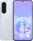 Samsung Galaxy A57 5G smartphone weergegeven van voren en achteren, zilveren behuizing met driedubbele achteraamera en display met 'Galaxy A57 5G'.