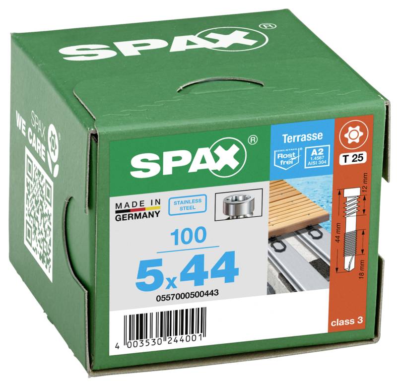 SPAX 0557000500443 Cilinderkopschroeven assortiment 5 mm 44 mm T-STAR plus RVS 100 stuk(s)-5