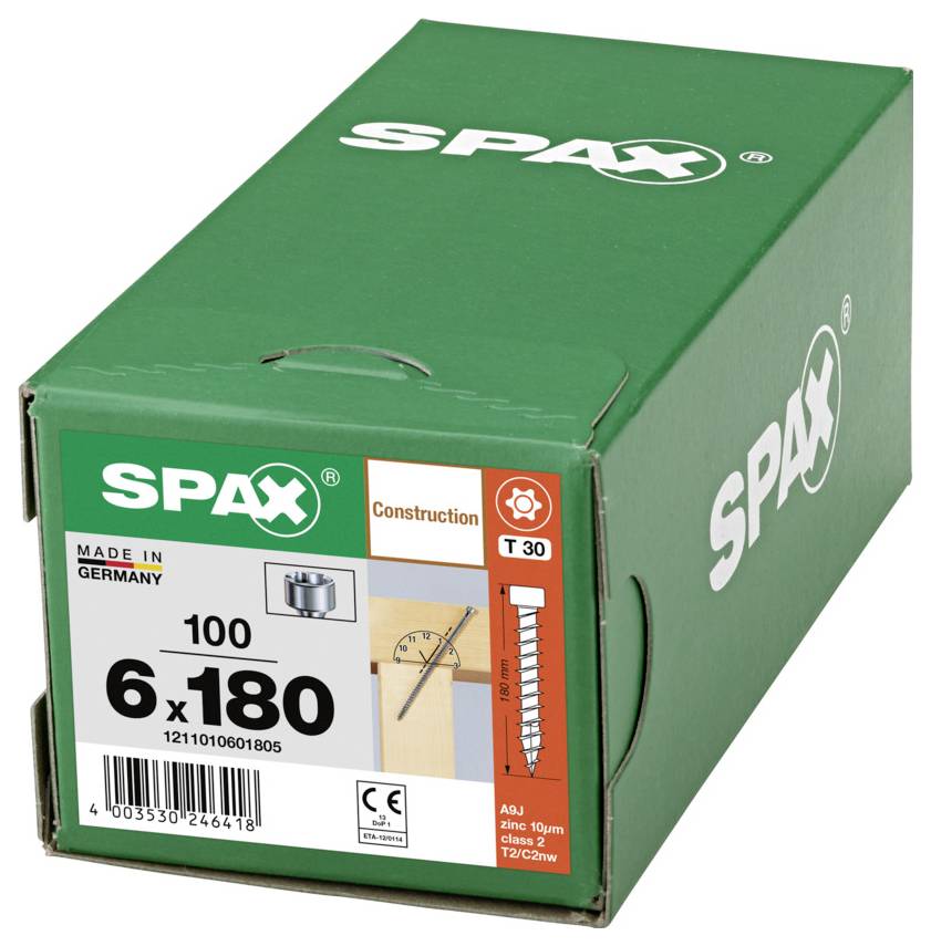 SPAX 1211010601805 Cilinderkopschroeven assortiment 6 mm 180 mm T-STAR plus Staal 100 stuk(s)-6