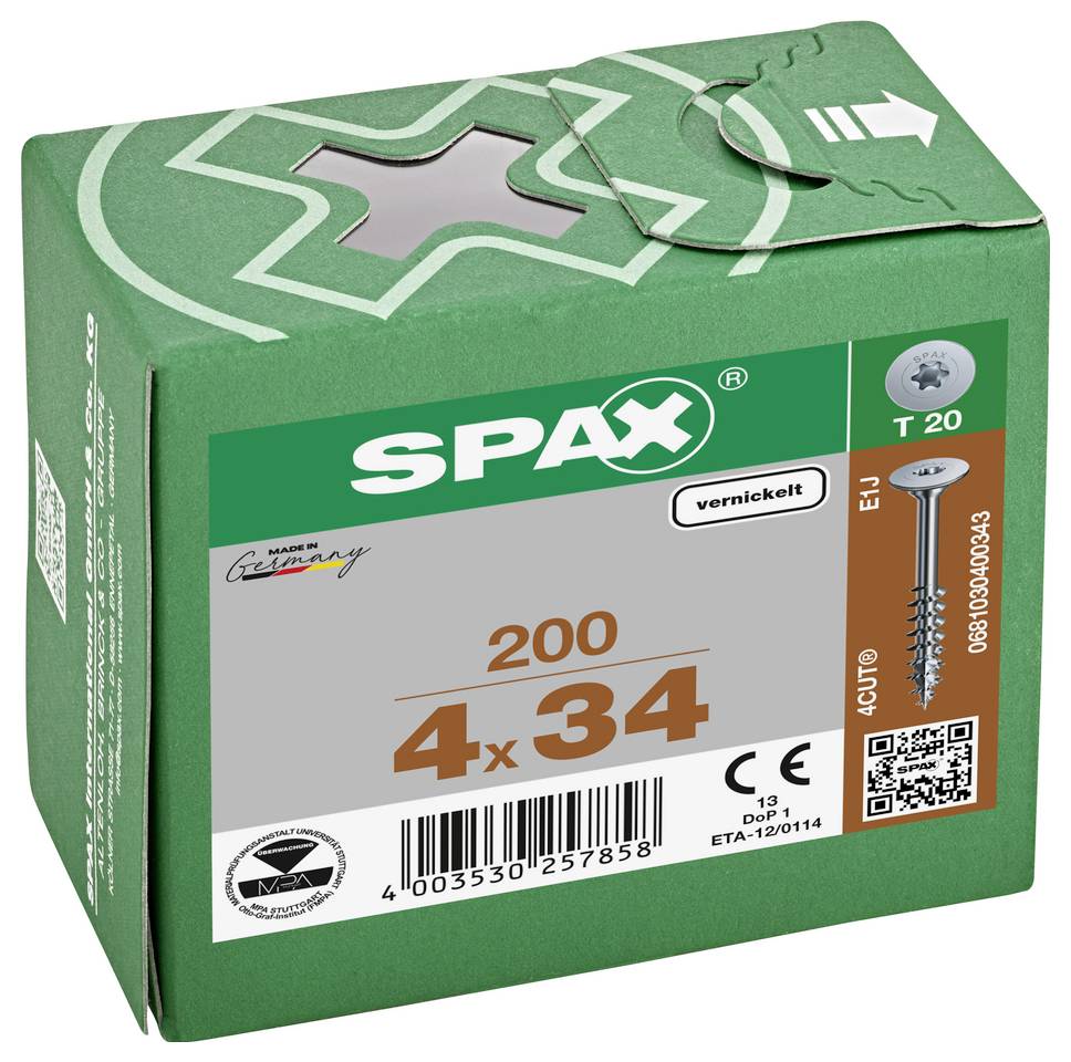 SPAX 0681030400343 Riembouten 4 mm 34 mm T-STAR plus Staal 200 stuk(s)-4