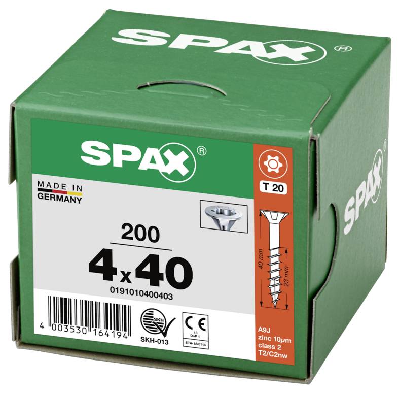 SPAX 0191010400403 Verzinkkopschroef 4 mm 40 mm T-STAR plus Staal 200 stuk(s)-7