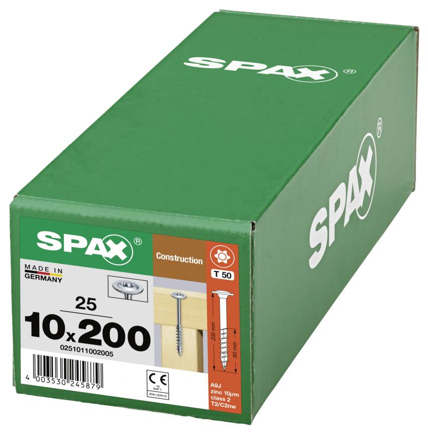 SPAX 0251011002005 Riembouten 10 mm 200 mm T-STAR plus Staal 25 stuk(s)-7