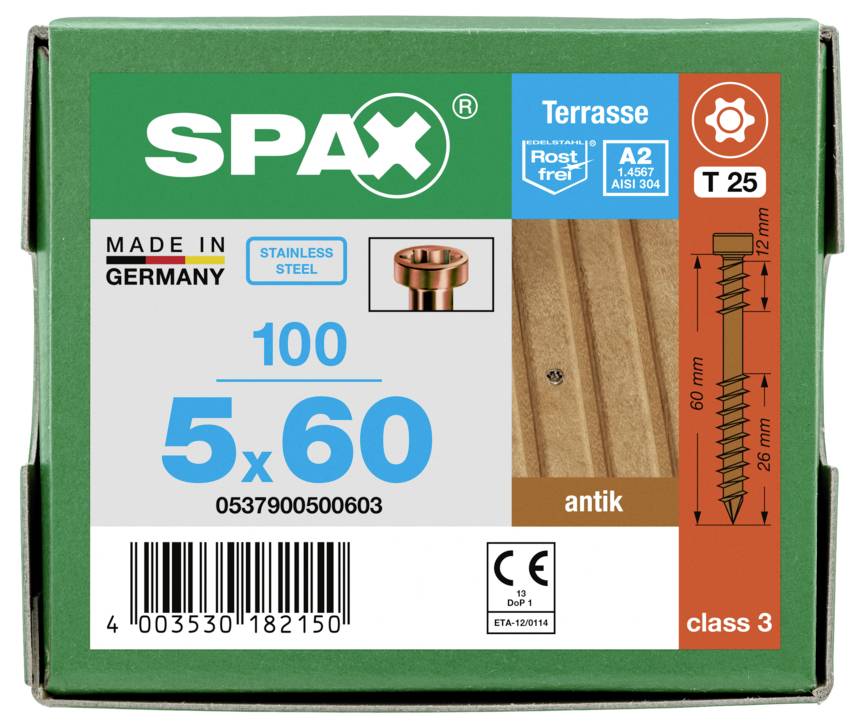 SPAX 0537900500603 Cilinderkopschroeven assortiment 5 mm 60 mm T-STAR plus RVS 100 stuk(s)-7