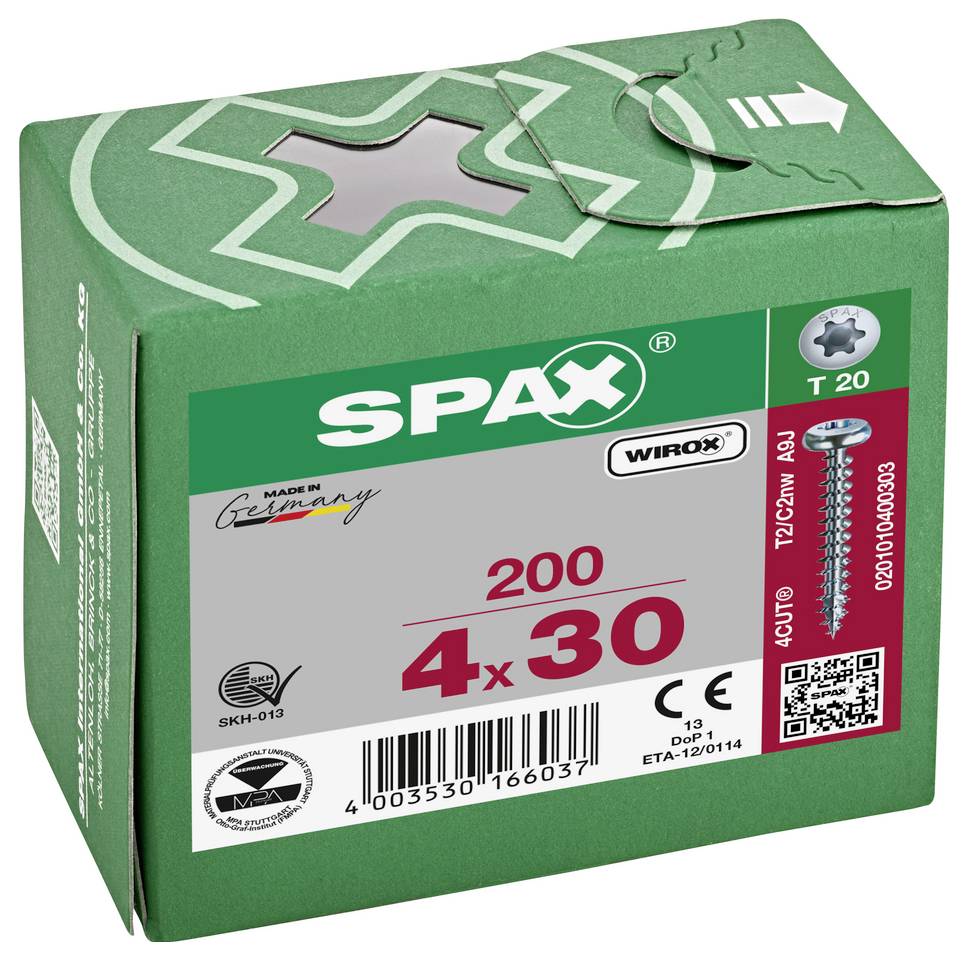 SPAX 0201010400303 Bolkopschroeven 4 mm 30 mm T-STAR plus Staal 200 stuk(s)-5
