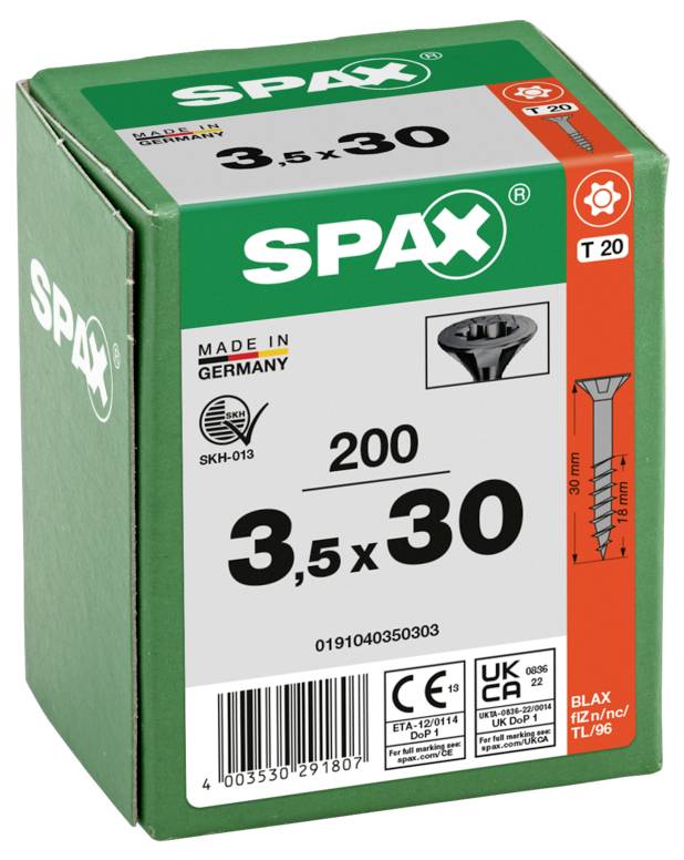 SPAX 0191040350303 Verzinkkopschroef 3.5 mm 30 mm T-STAR plus Staal 200 stuk(s)-2
