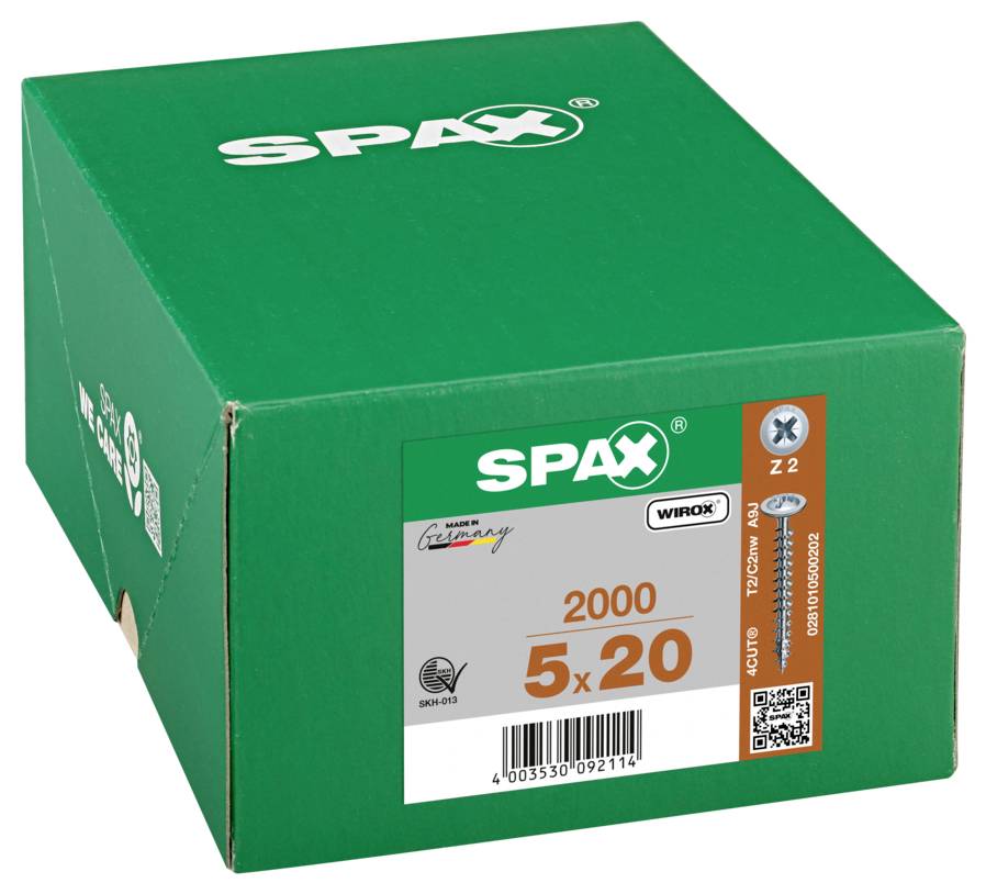 SPAX 0281010500202 Achterpaneelschroeven 5 mm 20 mm Kruiskop Pozidriv Staal 2000 stuk(s)-5