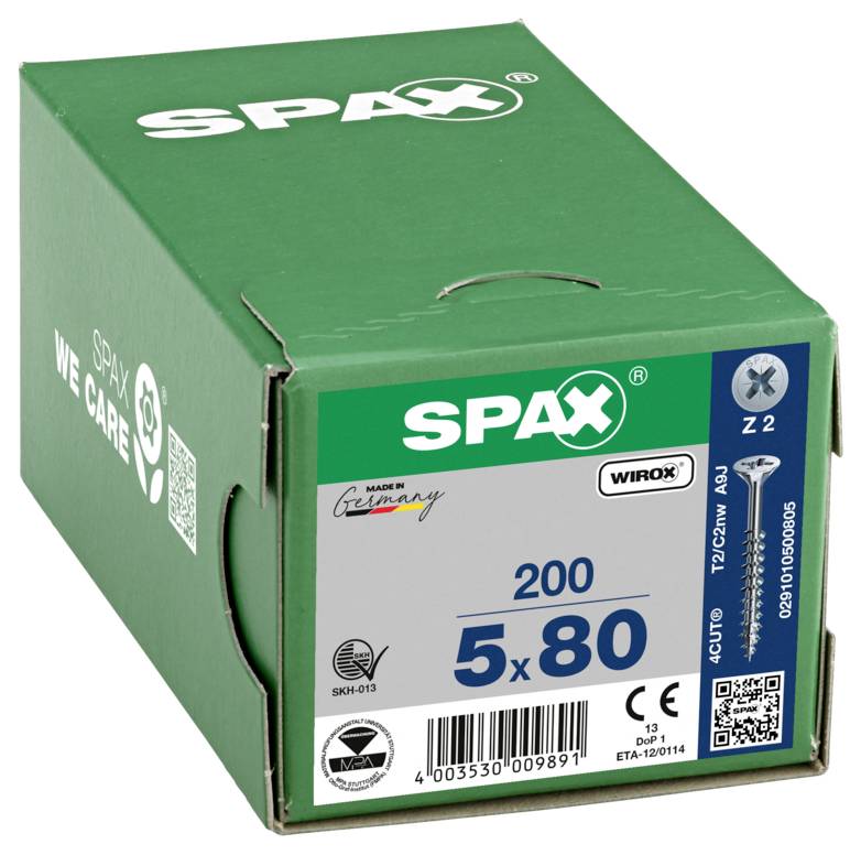 SPAX 0291010500805 Verzinkkopschroef 5 mm 80 mm Kruiskop Pozidriv Staal 200 stuk(s)-6