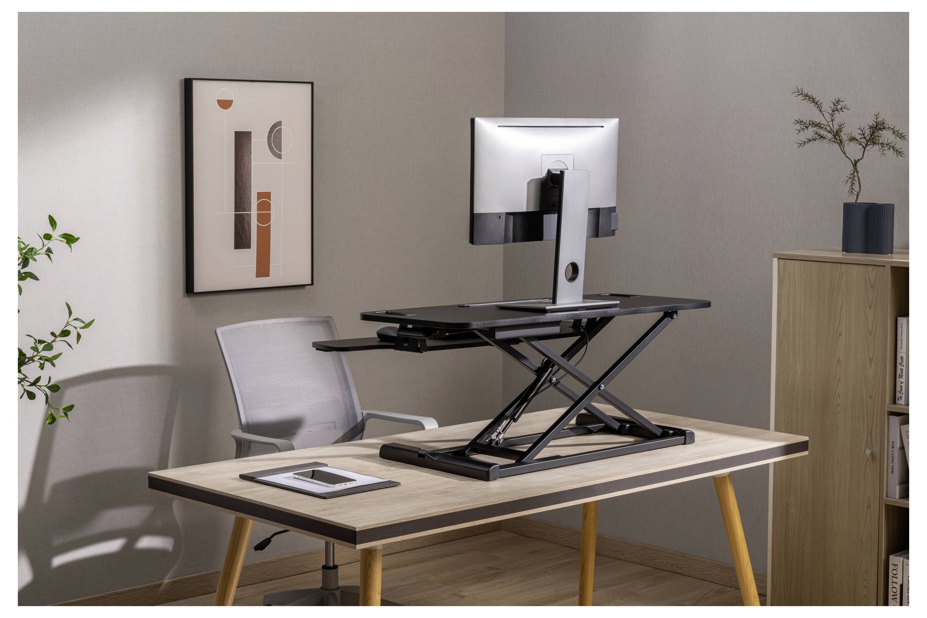 SpeaKa Professional SP-DESK-001 Zit-sta-verhoger Hoogte: 110 tot 505 mm Zwart-8