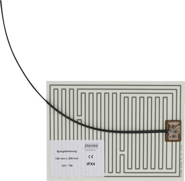 Thermo TECH  Verwarmingsfolie  12 V/AC, 12 V/DC 7 W Beschermingsklasse IPX4 (l x b) 250 mm x 180 mm