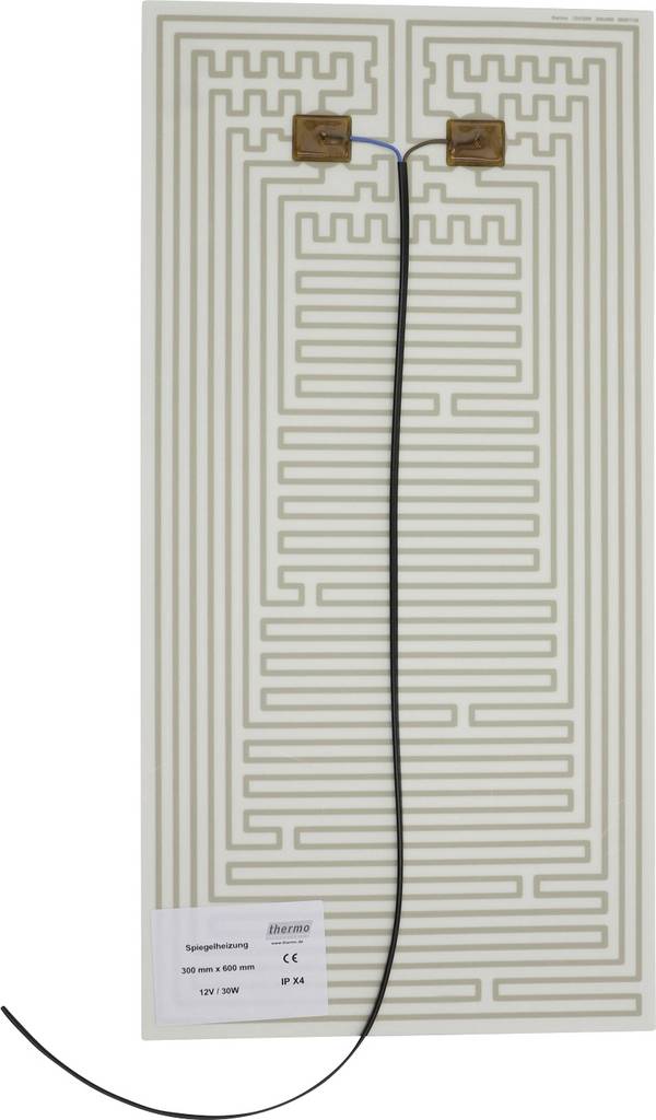 Thermo TECH  Verwarmingsfolie  12 V/AC, 12 V/DC 30 W Beschermingsklasse IPX4 (l x b) 600 mm x 300 mm