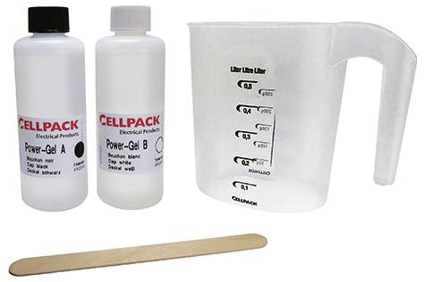 CellPack 335121 POWER GEL/1000ml 2-componenten gel op siliconenbasis voor het verglazen van tweecomponenten en aansluitd-0