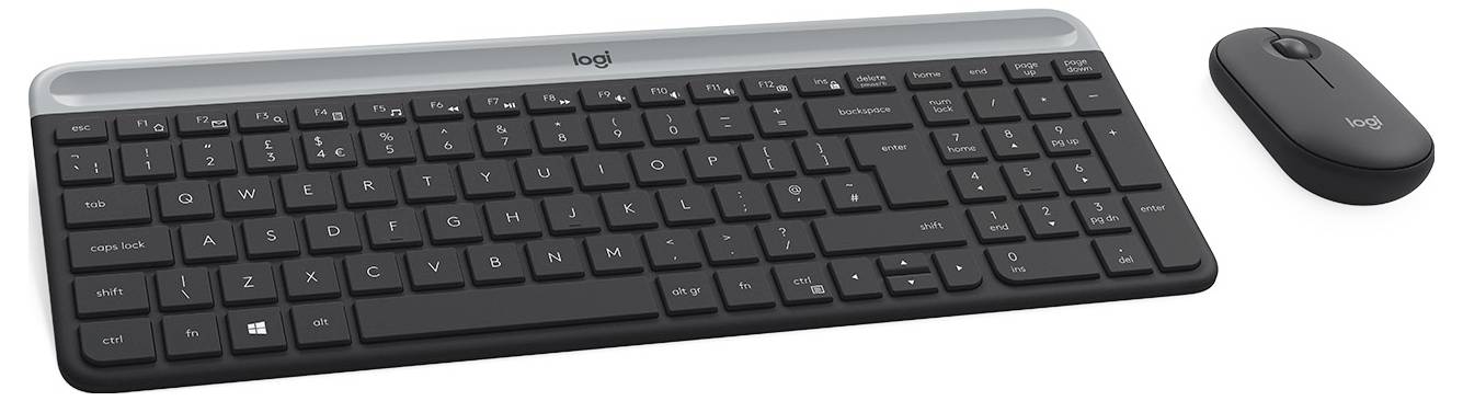 Logitech Slim Combo M Set met toetsenbord en muis Draadloos Numeriek toetsenbord AZERTY, Belgisch Grafiet-16