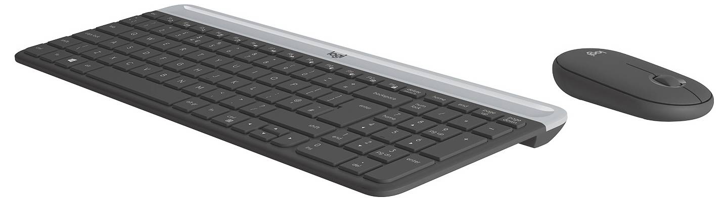 Logitech Slim Combo M Set met toetsenbord en muis Draadloos Numeriek toetsenbord AZERTY, Belgisch Grafiet-18