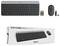 Logitech Slim Combo MK470 draadloze toetsenbord- en muisset met USB-ontvanger en batterijen, afgebeeld met productdoos.