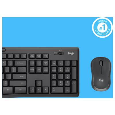 Logitech MK295 Set met toetsenbord en muis Draadloos Spatwaterdicht, Numeriek toetsenbord, Ergonomisch, Geluidsarme toet-7