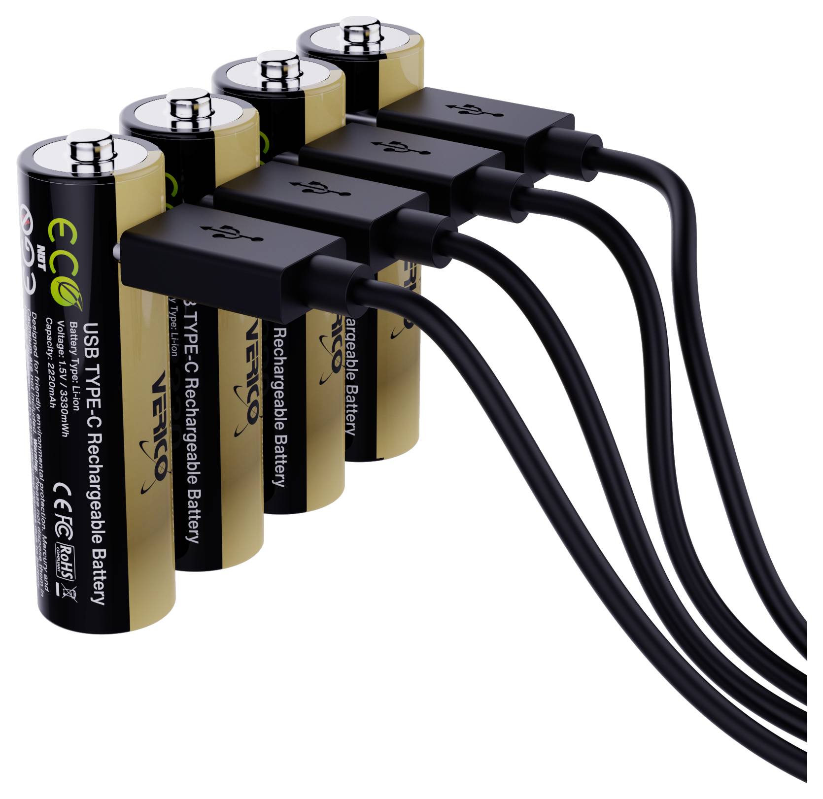 Verico LoopEnergy Pro AA3330 Oplaadbare batterij (USB-C) Li-ion 2220 mAh 1.5 V 4 stuk(s)-2