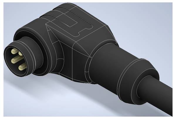 W & P Products 94483 Sensor/actuator connector, geassembleerd M8 Aantal polen (sensoren): 4 Stekker, haaks 100 cm 1 stuk(s) Piece