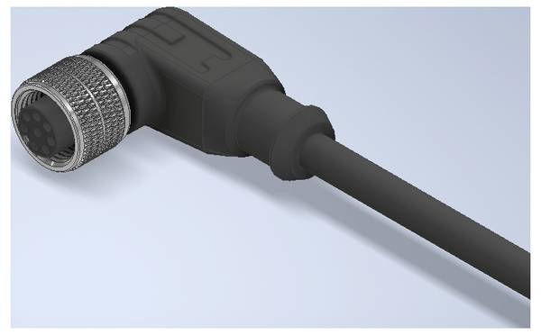 W & P Products 94587 Sensor/actuator connector, geassembleerd M12 Aantal polen (sensoren): 8 Koppeling, haaks 500 cm 1 stuk(s)