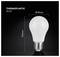 Thermoplastische gloeilamp productafbeelding met een witte LED-gloeilamp met afmetingen: 104 mm hoog en 59 mm breed.