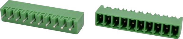 euroclamp PV10-3,81-V-P Printklem Aantal polen 10 Groen 1 stuk(s)