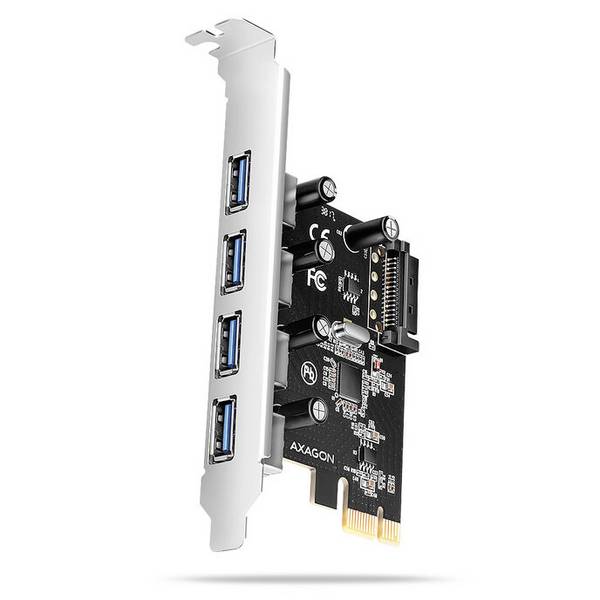 AXAGON PCEU-430RS 4 poorten PCI Express kaart  PCIe x1