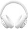 Witte over-ear koptelefoon op een effen achtergrond.