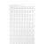 Witte rechthoekige ventilatierooster met tien horizontale sleufvormige rijen, weergegeven frontaal op een effen achtergrond.