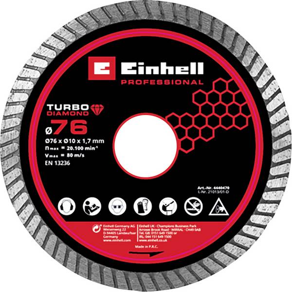 Einhell 4440470 Diamanten doorslijpschijf 76x1,7