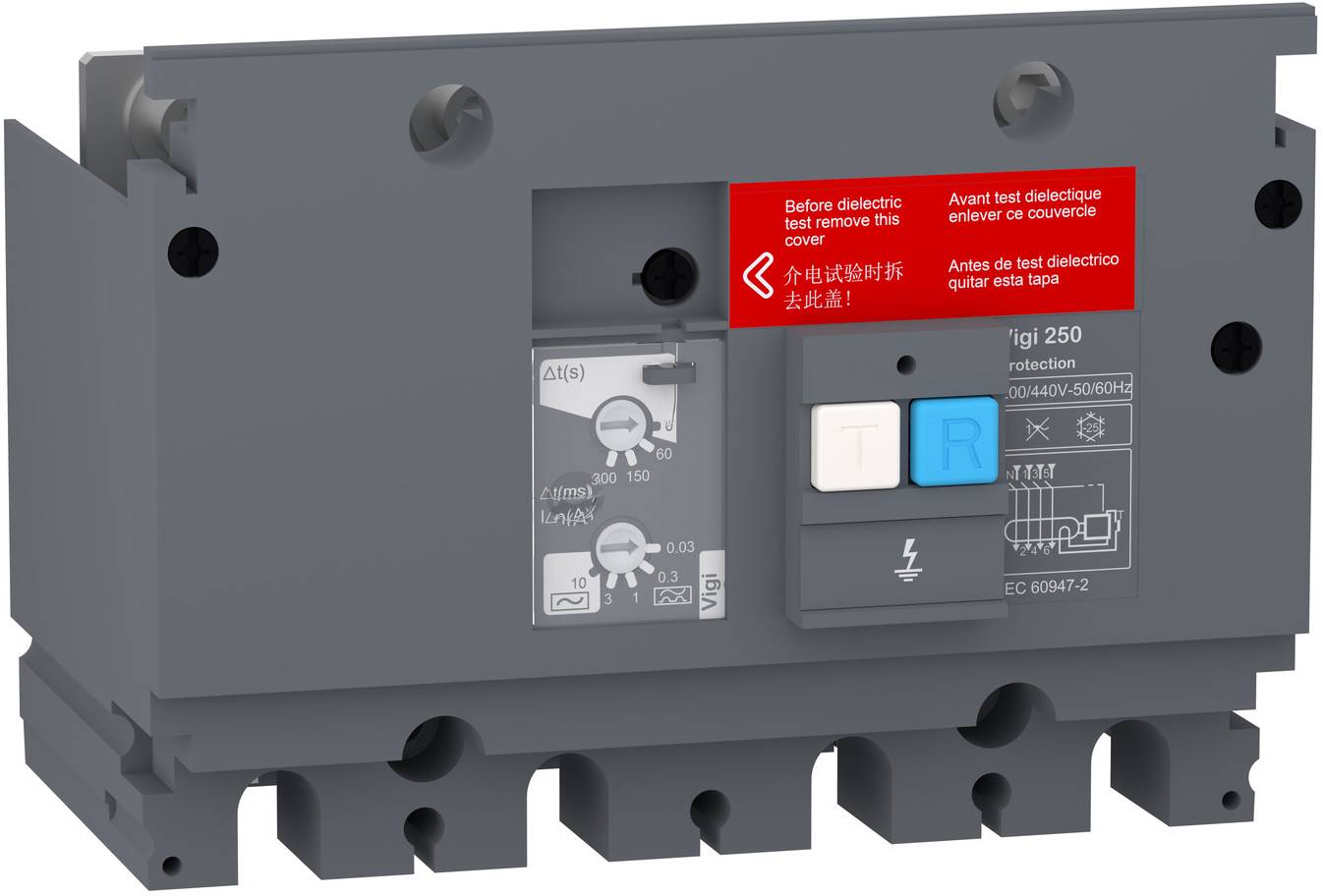 Schneider Electric LV529493 Extra veiligheidsmodule voor foutstroom VigiPacT voor EasyPact CVS 250, 200 VAC tot 440 VAC, 30 mA tot 10 A, 4-polig Extra aardlekmodule 1 stuk(s)