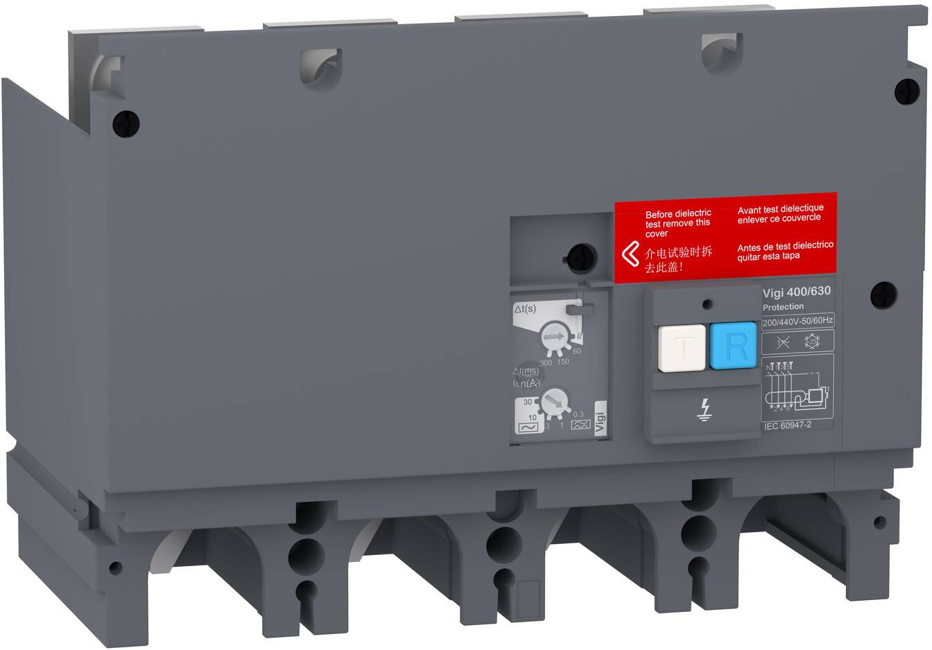 Schneider Electric LV532465 Extra veiligheidsmodule voor foutstroom VigiPacT voor EasyPact CVS 400/630, 200 VAC tot 440 VAC, 30 mA tot 10 A, 4-polig Extra aardlekmodule 24 stuk(s)