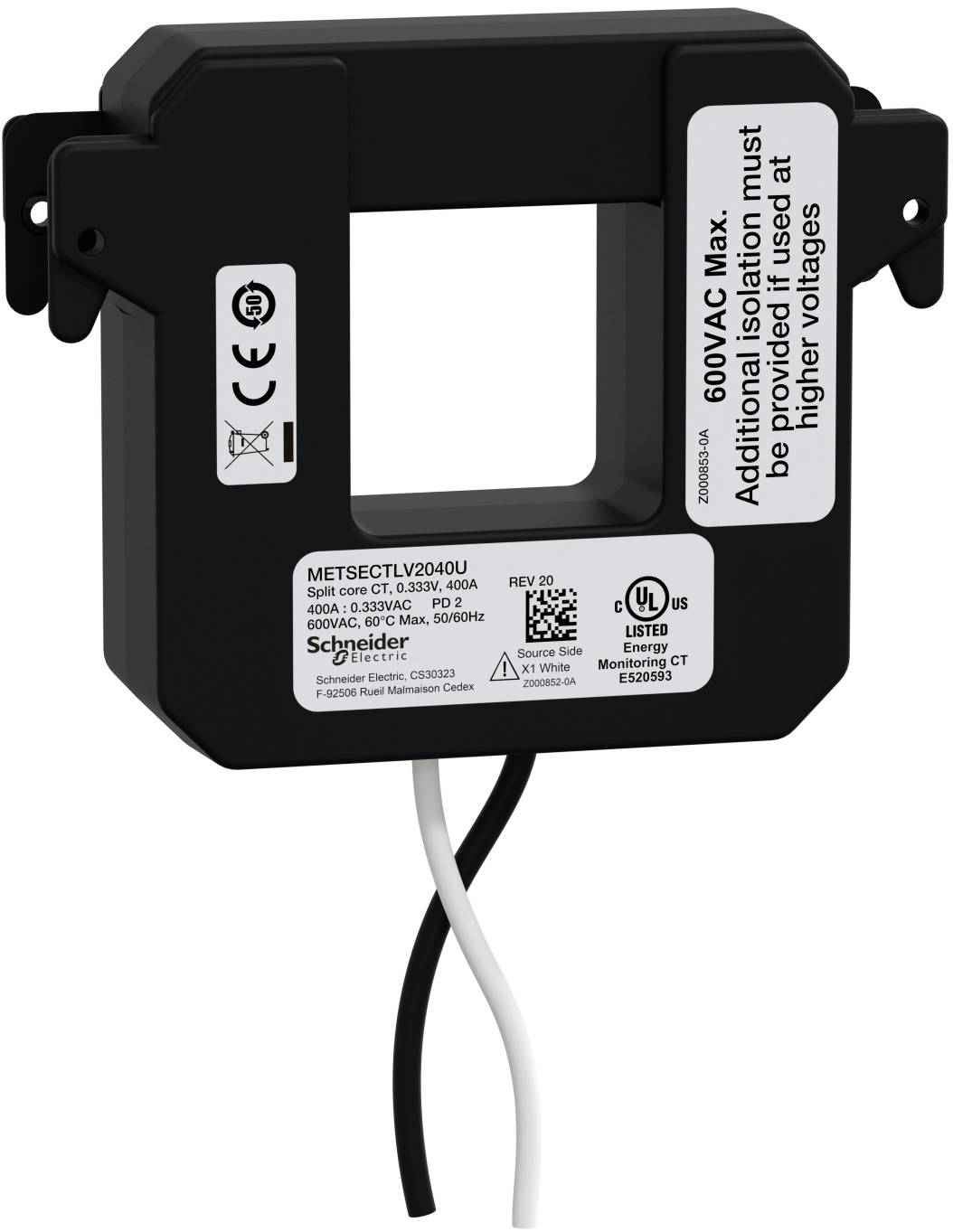Schneider Electric METSECTLV2040U METSECTLV2040U Kabelombouw-stroomtransformator 1 stuk(s)-0