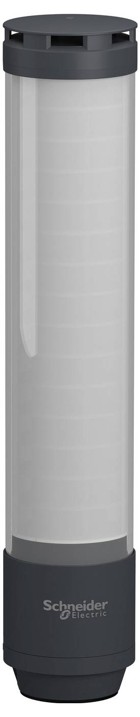 Hoog grijs Schneider Electric cilindrisch zuil- of buitenpaal licht op witte achtergrond