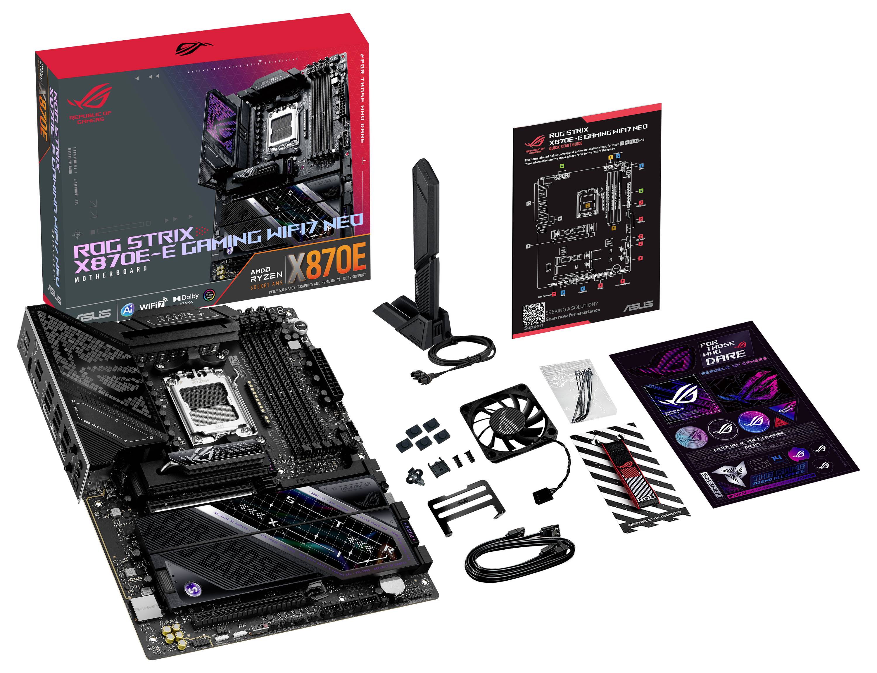 Asus ASUS ROG STRIX X870E-E GAMING WIFI7 NEO Moederbord Socket AMD AM5 Vormfactor ATX-24