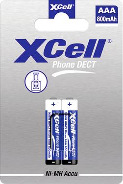 XCell X800AAA (Bli 2) Oplaadbare AAA batterij (potlood) NiMH 800 1.2 V 1 stuk(s)