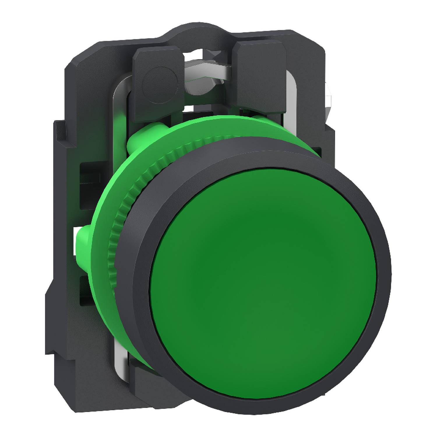 Schneider Electric XB5AA315 Drukknop, Harmony XB5, kunststof, 22 mm, groen, ongecoat, tastend, 1S, push-in Druktoets 1 s-0
