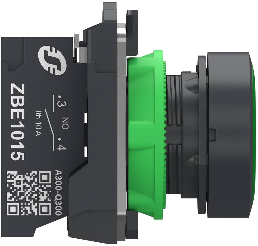 Schneider Electric XB5AA315 Drukknop, Harmony XB5, kunststof, 22 mm, groen, ongecoat, tastend, 1S, push-in Druktoets 1 s-5