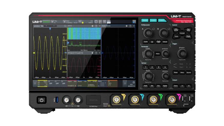 Uni-T MSO5034HD Analoge oscilloscoop, Digitale oscilloscoop 350 MHz 2 GSa/s 200 Mpts 12 Bit Mixed-signal (MSO) 1 stuk(s)-0