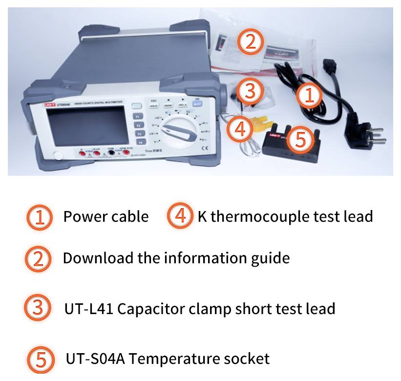 Uni-T UT8804E Bench multimeter Digitaal CAT II 600 V Weergave (counts): 59.999-3