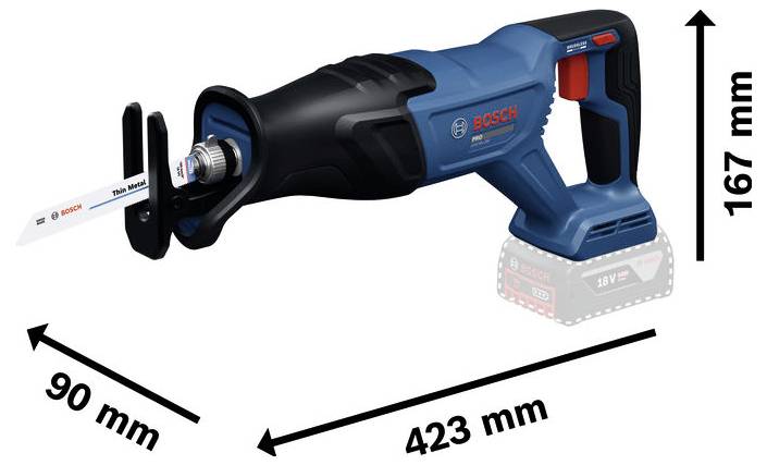 Bosch Professional GSA18V-280 06016D1000 Accu-reciprozaag Brushless 18 V-2
