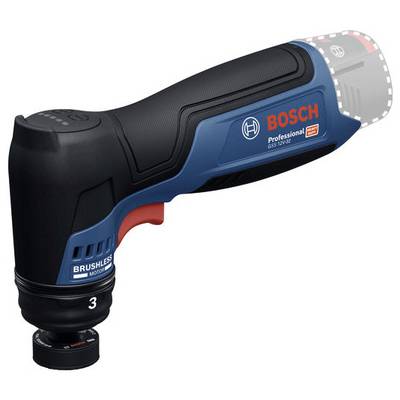 Bosch Professional draadloze haakse boor-/schroefmachine met borstelloze motor, weergegeven op een witte achtergrond.