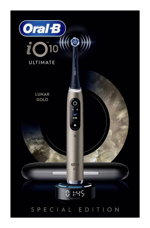 Braun Bra Oral-B iO Series 10 UltimateLunar Gold 17398125 Elektrische tandenborstel  Zwart