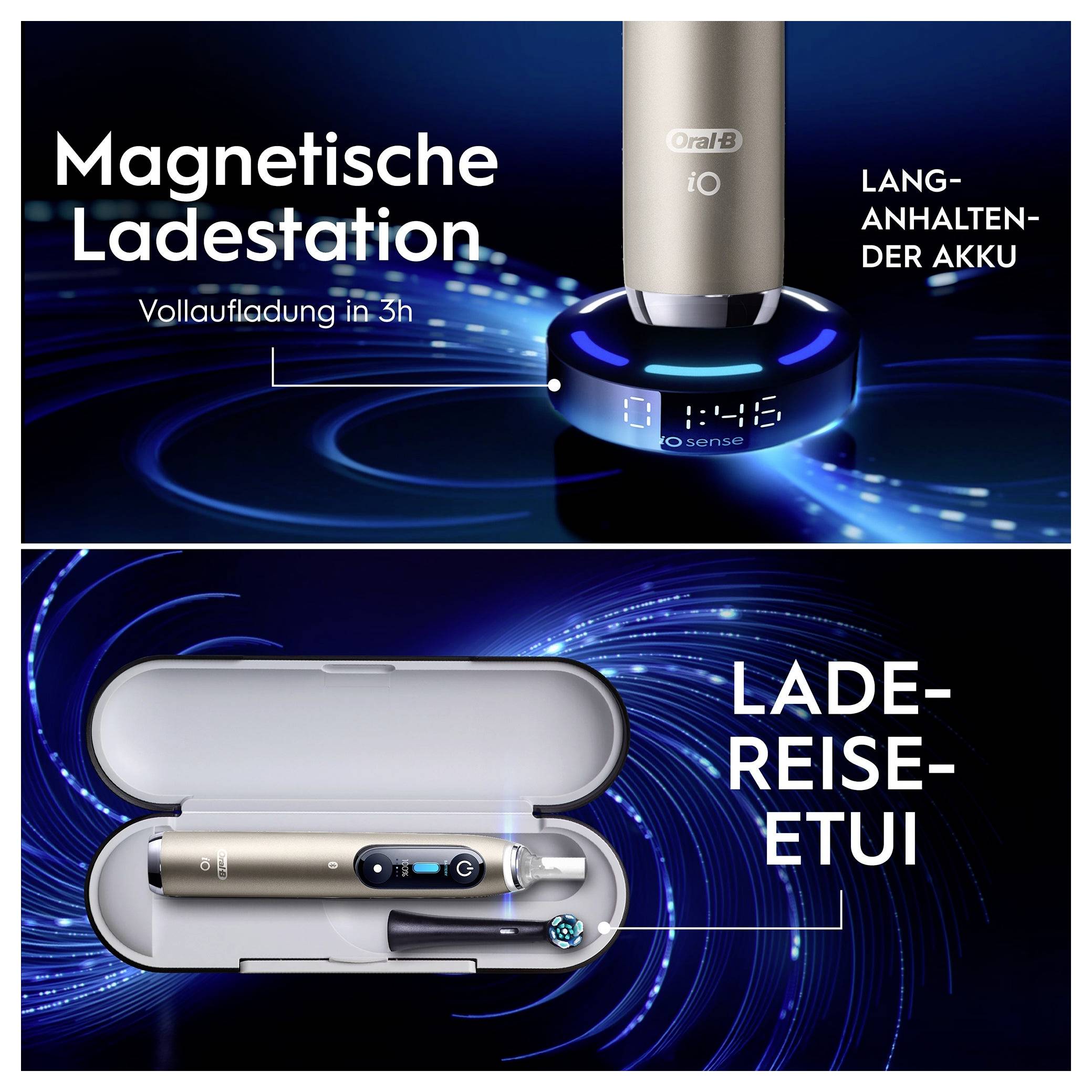 Braun Bra Oral-B iO Series 10 UltimateLunar Gold 17398125 Elektrische tandenborstel Zwart-5