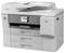 Witte Brother multifunctionele printer met touchscreen en drie papierladen, weergegeven in vooraanzicht.