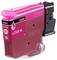 Roze Brother LC528M magenta inktcartridge met zwart printkop, weergegeven geïsoleerd op witte achtergrond.